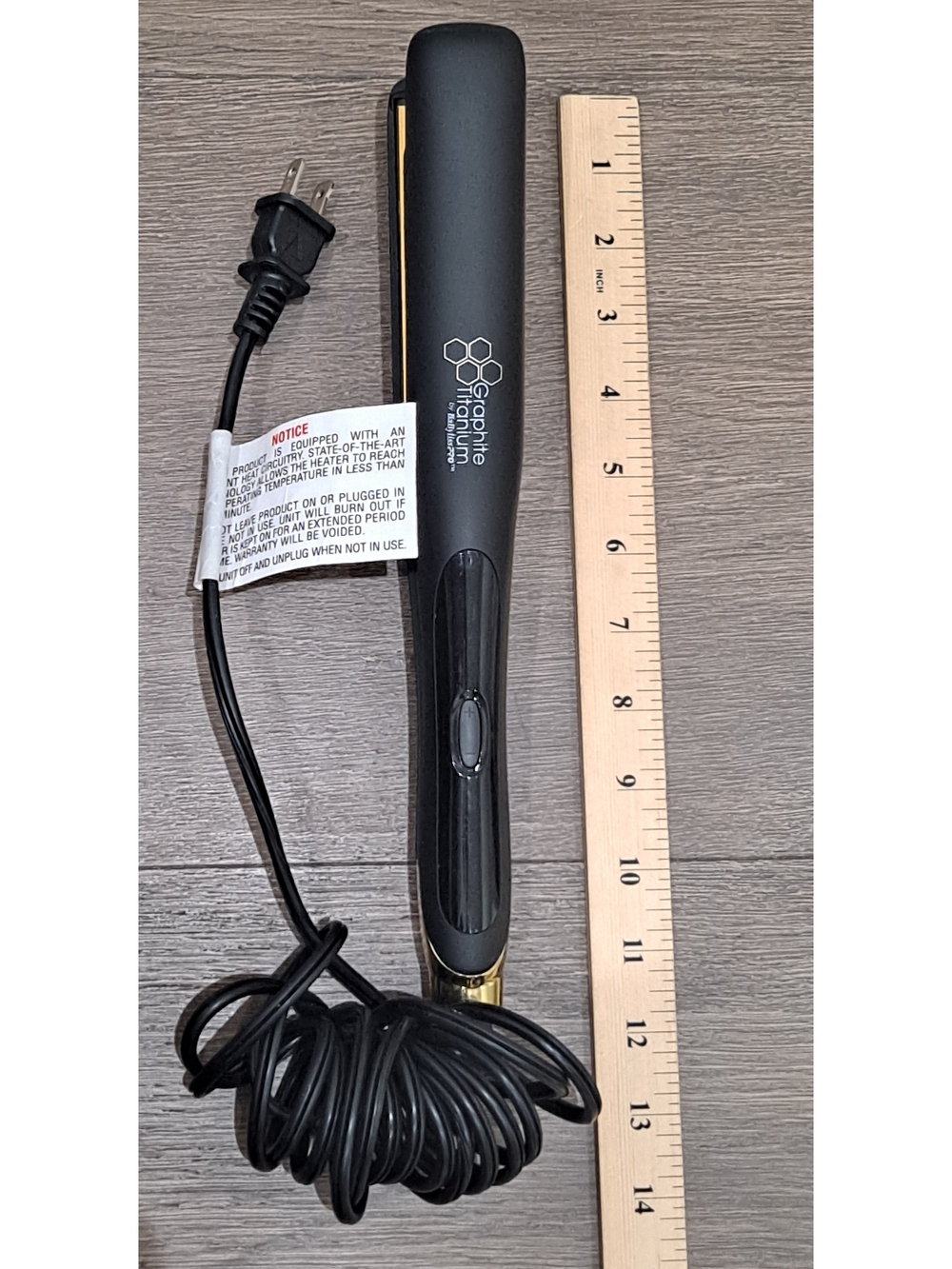 BaByliss Black and Gold Flat Iron Hair Straightener 1¼"